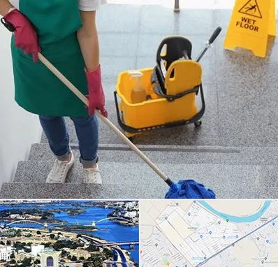 نظافت راه پله در کوروش اهواز