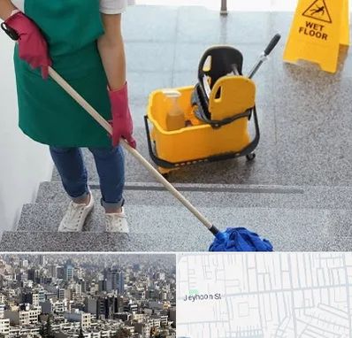 نظافت راه پله در جیحون