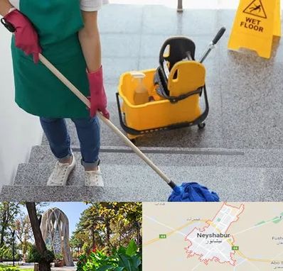 نظافت راه پله در نیشابور