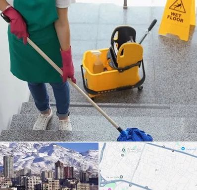 نظافت راه پله در ازگل