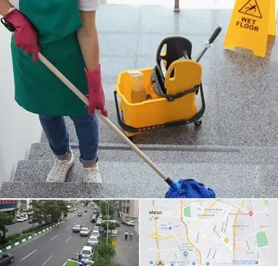 نظافت راه پله در ستارخان