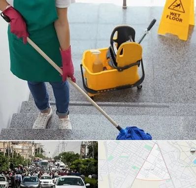 نظافت راه پله در سیدی مشهد