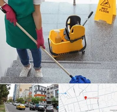 نظافت راه پله در هفده شهریور تبریز