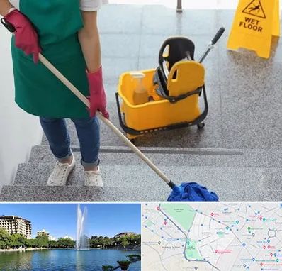 نظافت راه پله در کوهسنگی مشهد