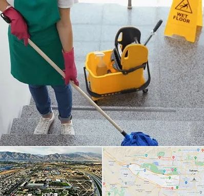 نظافت راه پله در منطقه 21 تهران