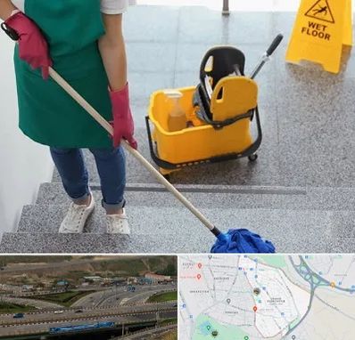 نظافت راه پله در یاغچیان تبریز