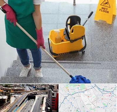 نظافت راه پله در ستارخان شیراز