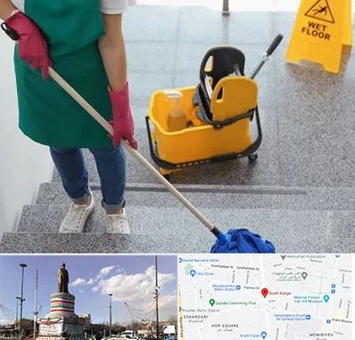 نظافت راه پله در کارگر جنوبی