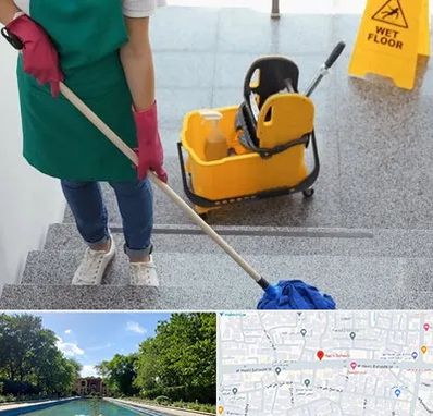 نظافت راه پله در هشت بهشت اصفهان