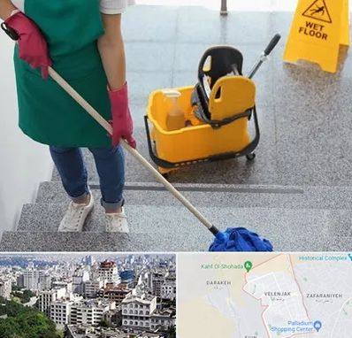 نظافت راه پله در ولنجک