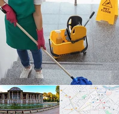 نظافت راه پله در عفیف آباد شیراز