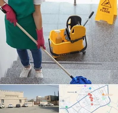 نظافت راه پله در نواب اسلامشهر