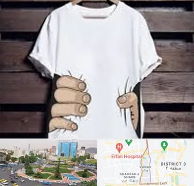 چاپ روی تیشرت در ونک 