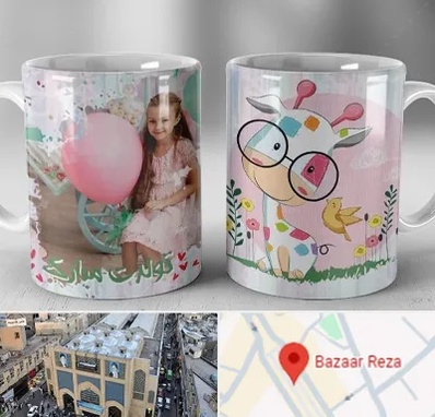 چاپ روی لیوان در بازار رضا مشهد