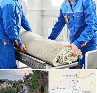 قالی شویی در باغستان کرج