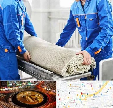 قالی شویی در میدان ولیعصر