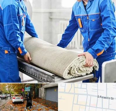 قالی شویی در خیابان فلسطین