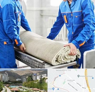 قالی شویی در شهر زیبا