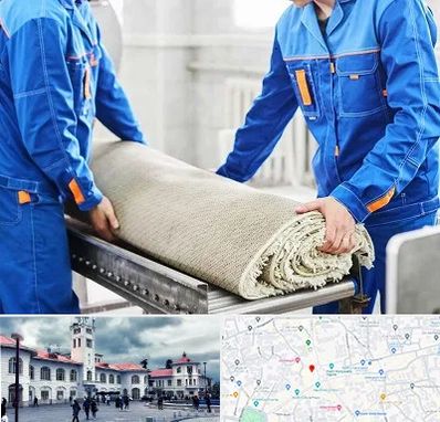 قالی شویی در میدان شهرداری رشت