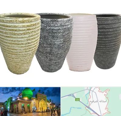 فروش گلدان سفالی در آستانه اشرفیه