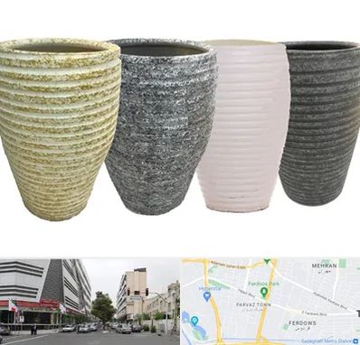 فروش گلدان سفالی در بلوار فردوس 