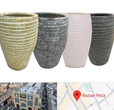 فروش گلدان سفالی در بازار رضا مشهد