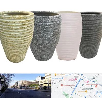 فروش گلدان سفالی در خیابان ملاصدرا شیراز 