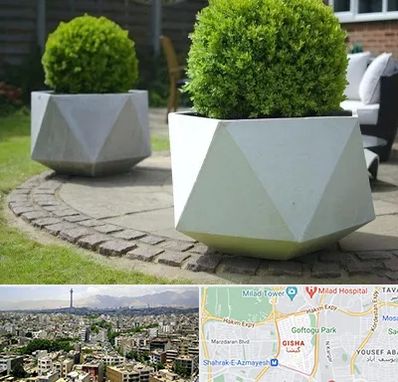 فروش گلدان فایبرگلاس در گیشا 