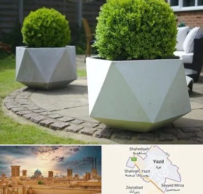 فروش گلدان فایبرگلاس در یزد