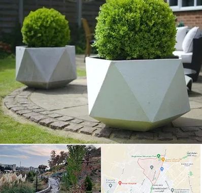 فروش گلدان فایبرگلاس در باغستان کرج 