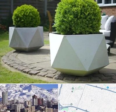 فروش گلدان فایبرگلاس در ازگل