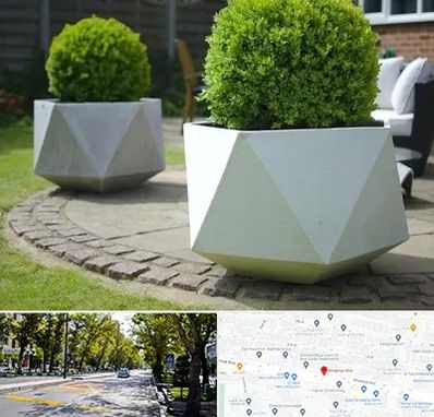 فروش گلدان فایبرگلاس در میرداماد