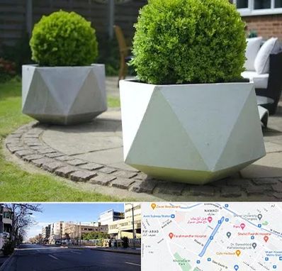 فروش گلدان فایبرگلاس در خیابان ملاصدرا شیراز 