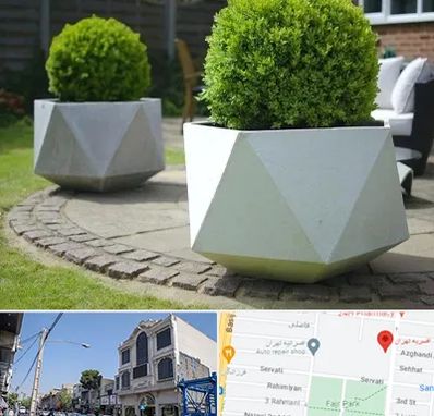 فروش گلدان فایبرگلاس در افسریه 
