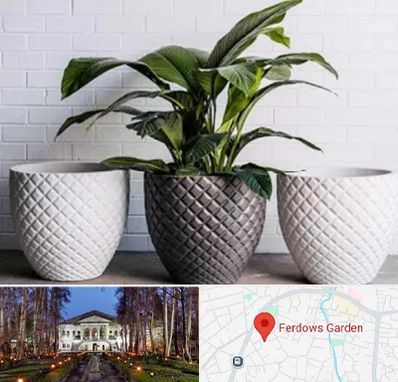 فروش گلدان پلاستیکی در باغ فردوس