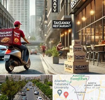 رستوران بیرون بر در شهران 