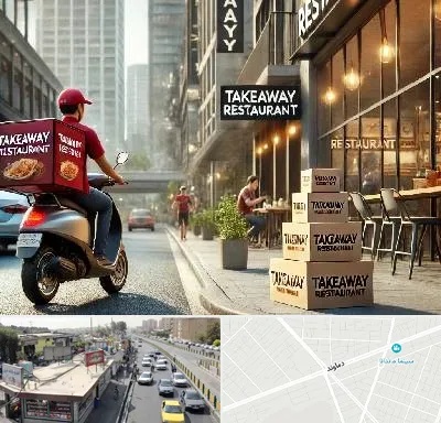 رستوران بیرون بر در خیابان دماوند