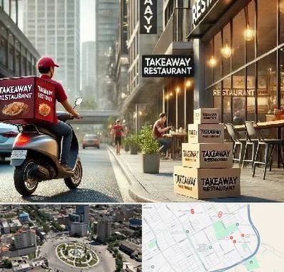 رستوران بیرون بر در زرافشان اسلامشهر 