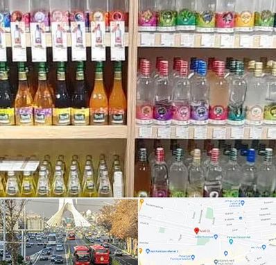 فروش عرقیات گیاهی در خیابان آزادی 