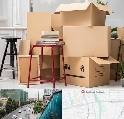 کارگر اسباب کشی و باربری در بلوار فرحزادی