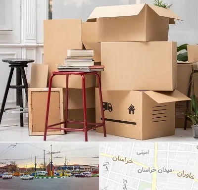 کارگر اسباب کشی و باربری در میدان خراسان