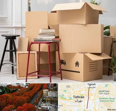 کارگر اسباب کشی و باربری در ولیعصر