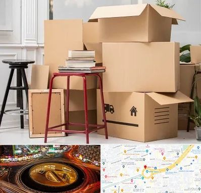 کارگر اسباب کشی و باربری در میدان ولیعصر