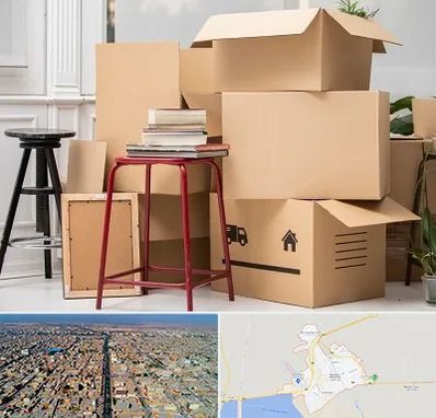 کارگر اسباب کشی و باربری در بندر ماهشهر