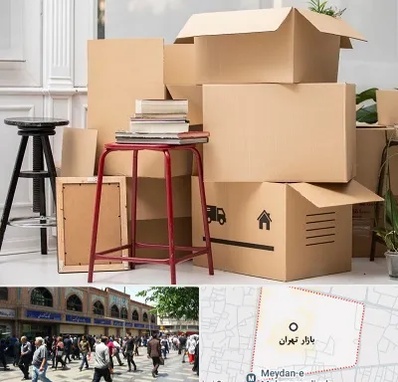 کارگر اسباب کشی و باربری در بازار تهران