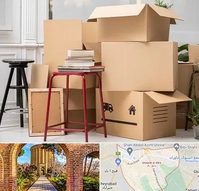 کارگر اسباب کشی و باربری در شهر ری