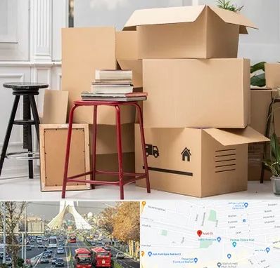 کارگر اسباب کشی و باربری در خیابان آزادی