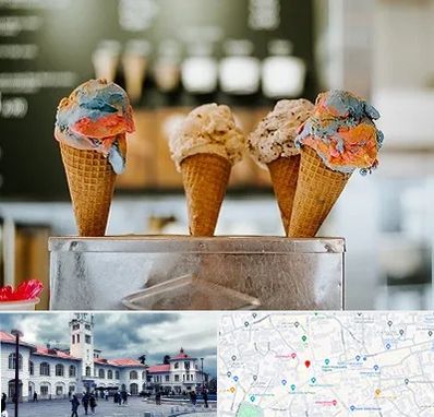 بستنی فروشی در میدان شهرداری رشت