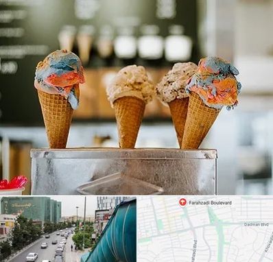 بستنی فروشی در بلوار فرحزادی