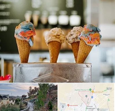 بستنی فروشی در باغستان کرج